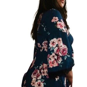 CANDIE’S Juniors Floral Babydoll Tropical Print Mini Dress